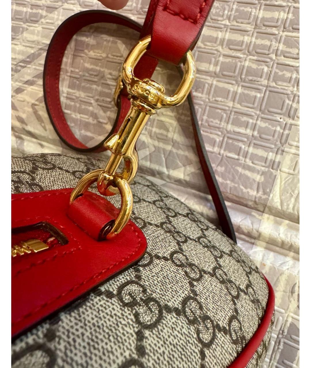 GUCCI Бежевая сумка с короткими ручками, фото 5