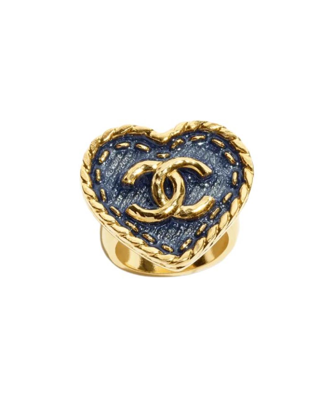 CHANEL Золотое металлическое кольцо, фото 1