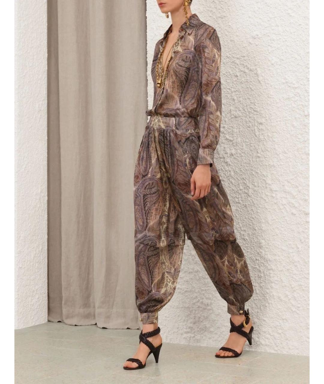 ZIMMERMANN Фиолетовая шелковая рубашка, фото 3