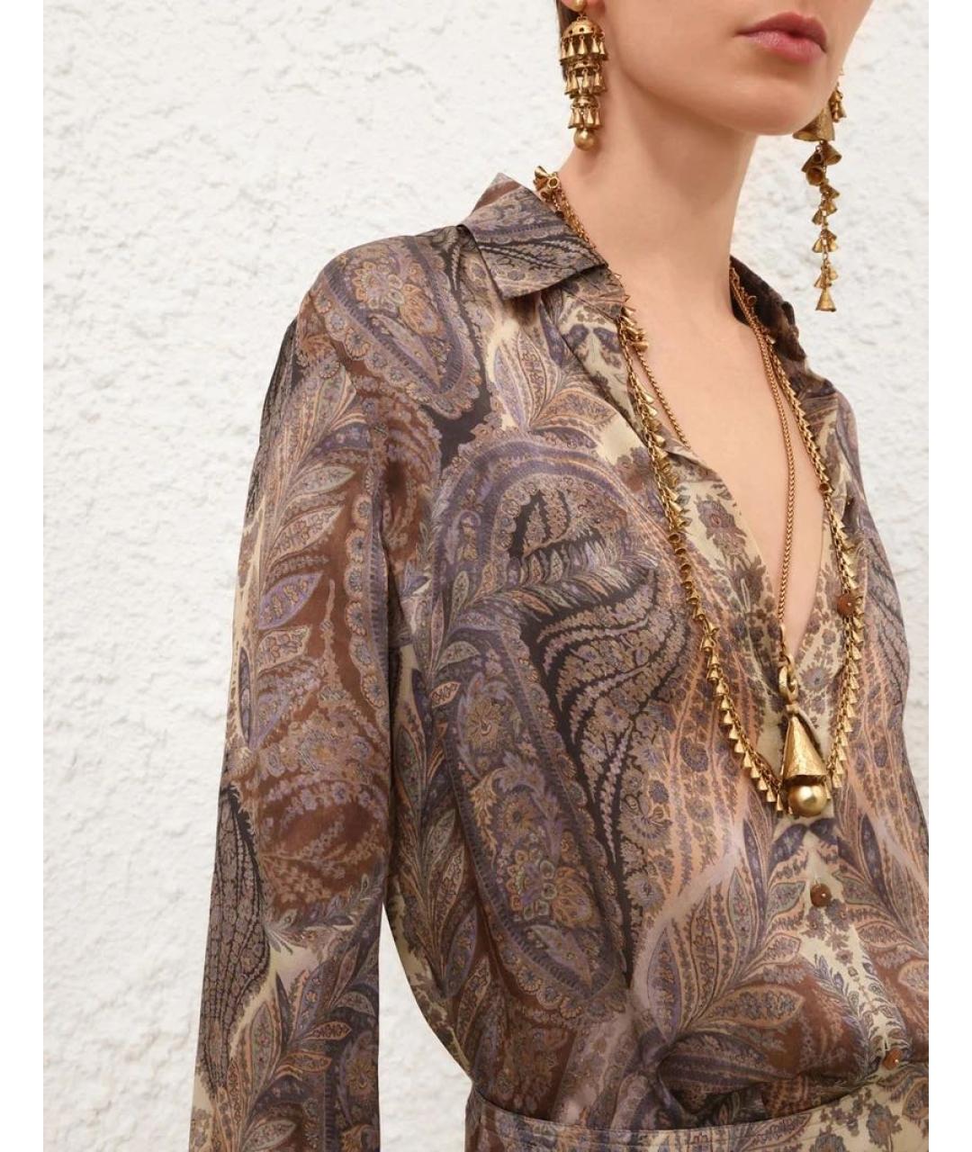 ZIMMERMANN Фиолетовая шелковая рубашка, фото 4