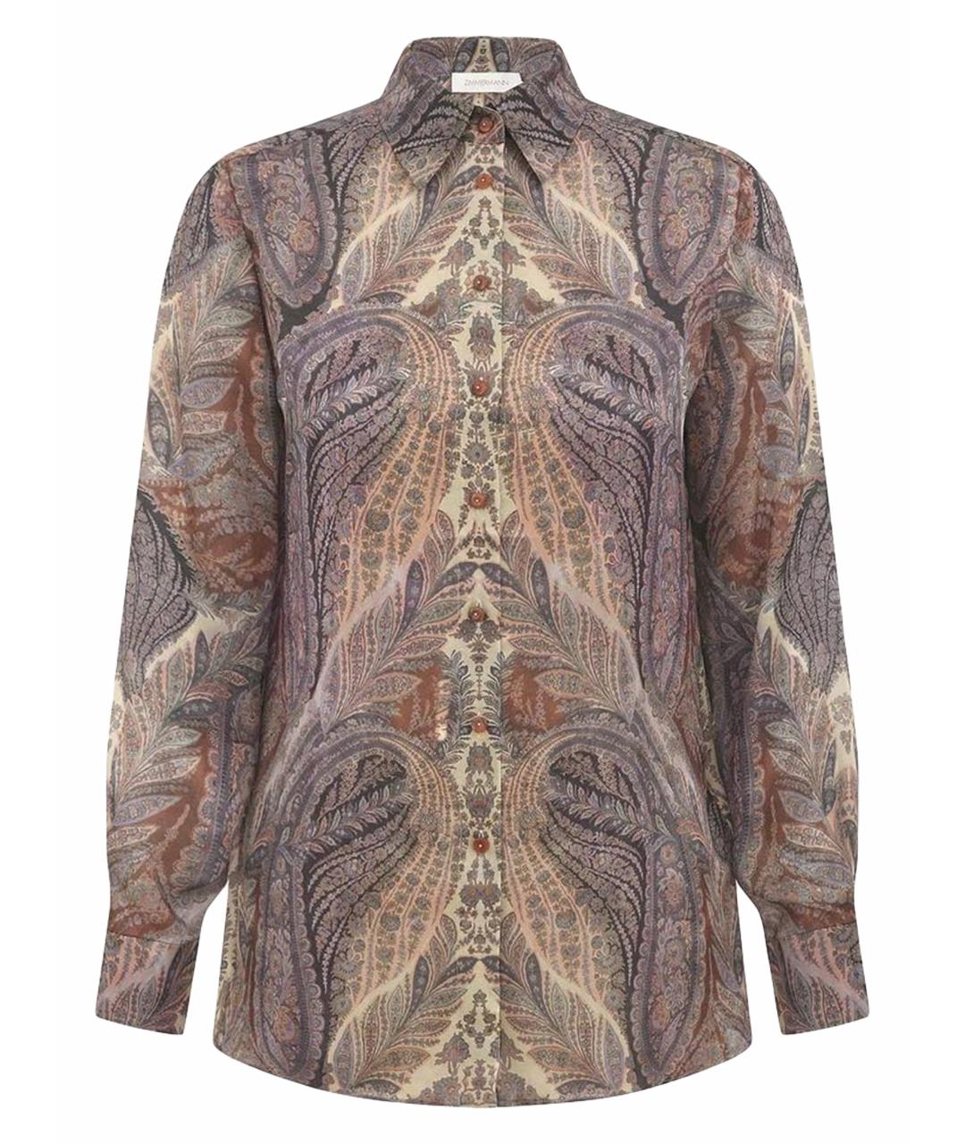 ZIMMERMANN Мульти шелковая рубашка, фото 1