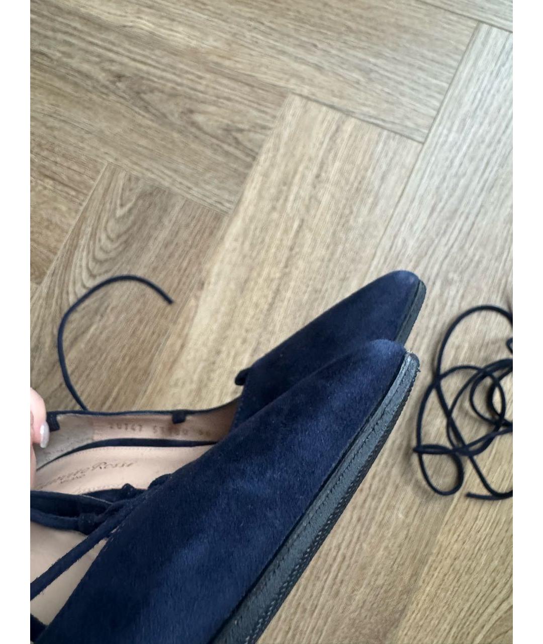 GIANVITO ROSSI Синие замшевые туфли, фото 5