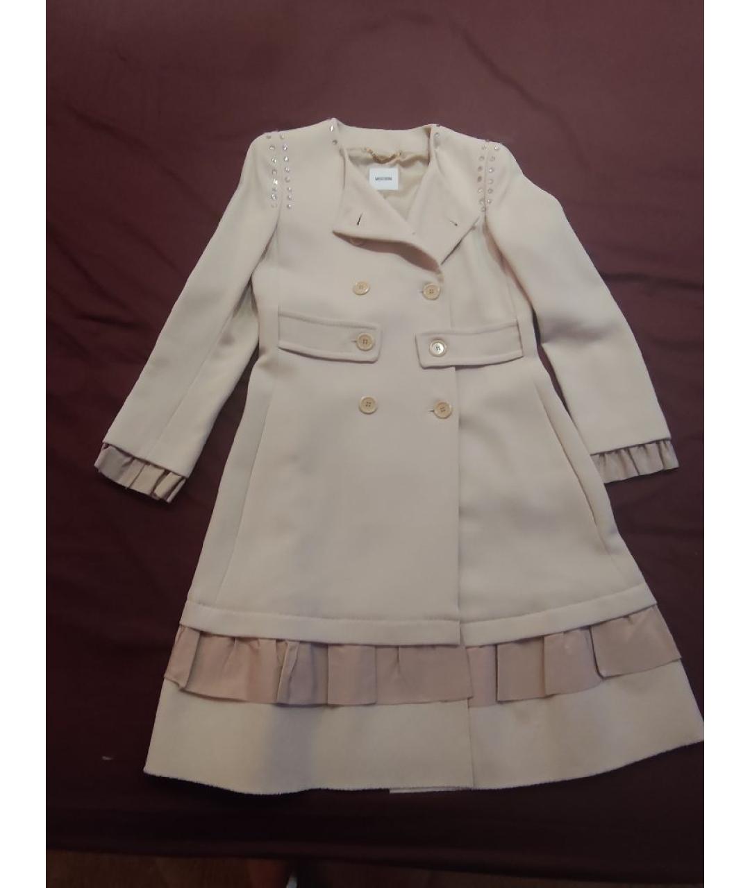 MOSCHINO Бежевое шерстяное пальто, фото 8