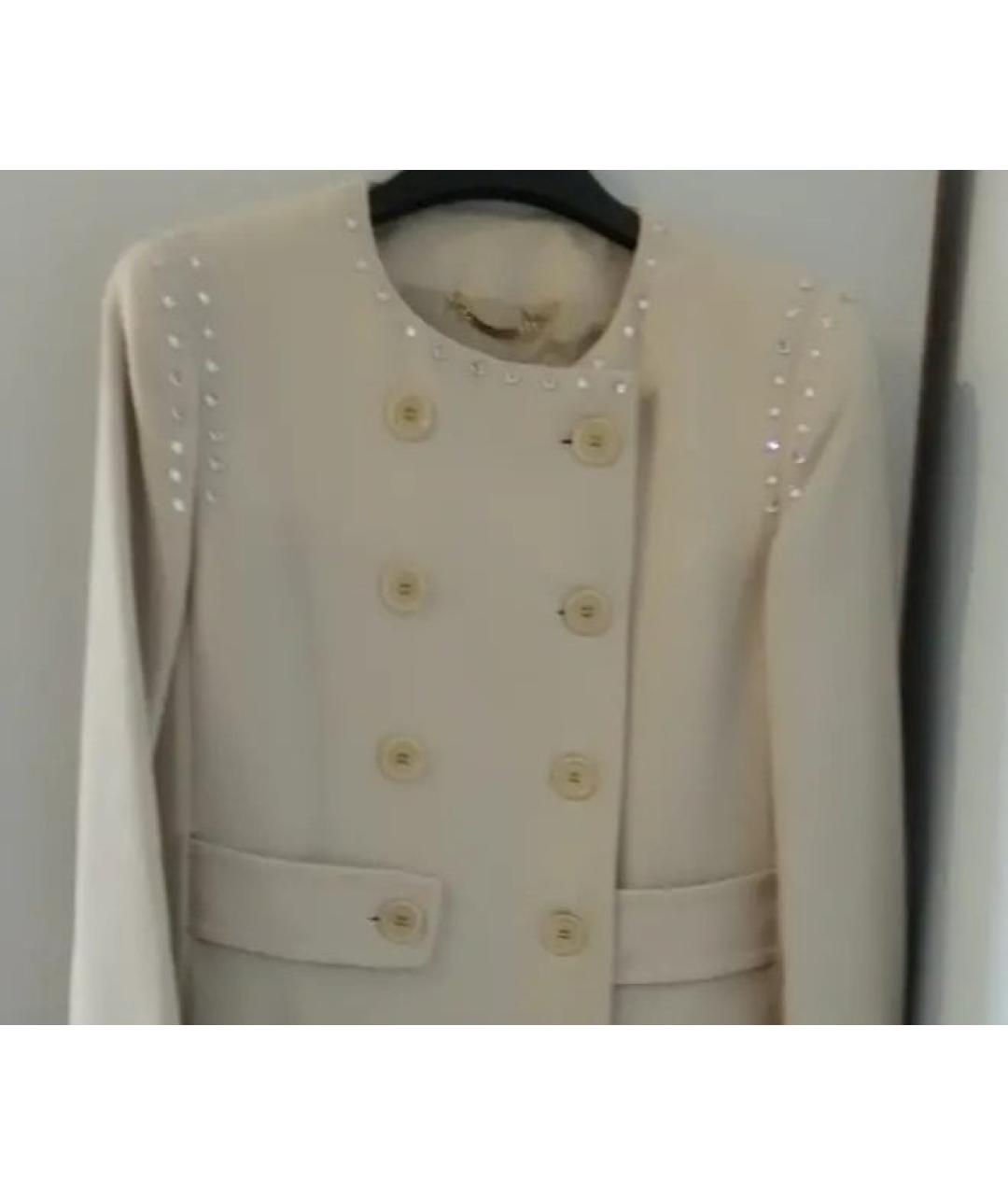 MOSCHINO Бежевое шерстяное пальто, фото 2