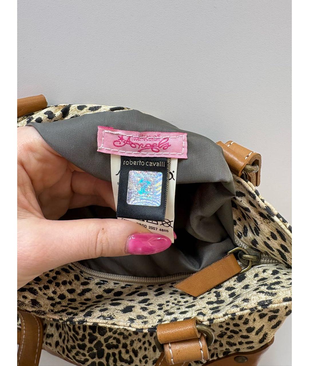 ROBERTO CAVALLI Кожаная сумка тоут, фото 4