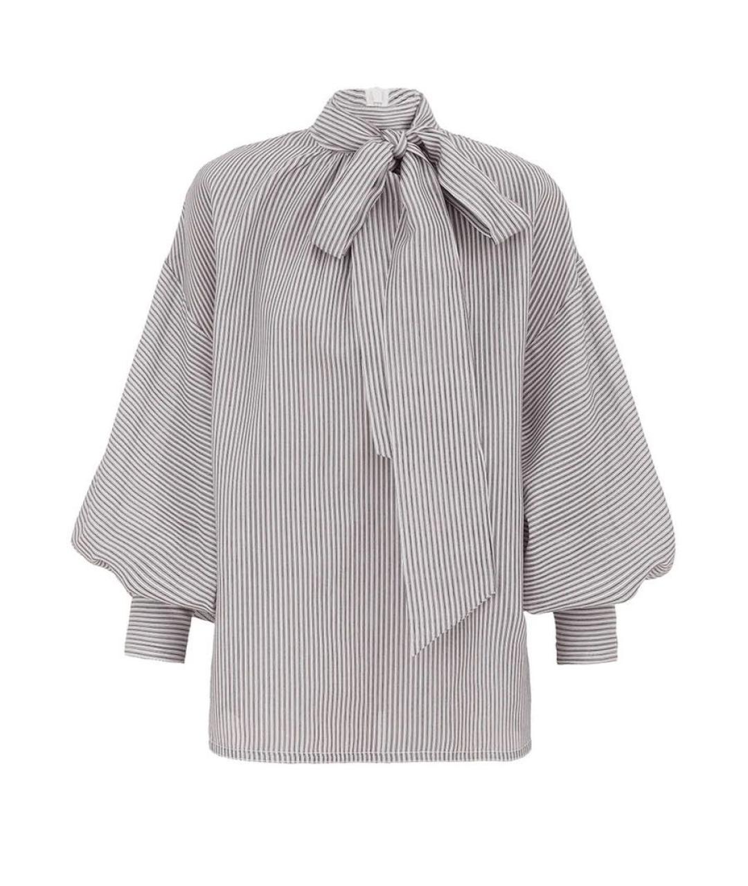 ZIMMERMANN Серая хлопковая блузы, фото 5