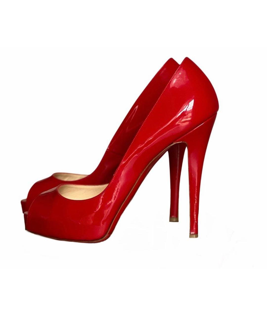 CHRISTIAN LOUBOUTIN Красные кожаные туфли, фото 8