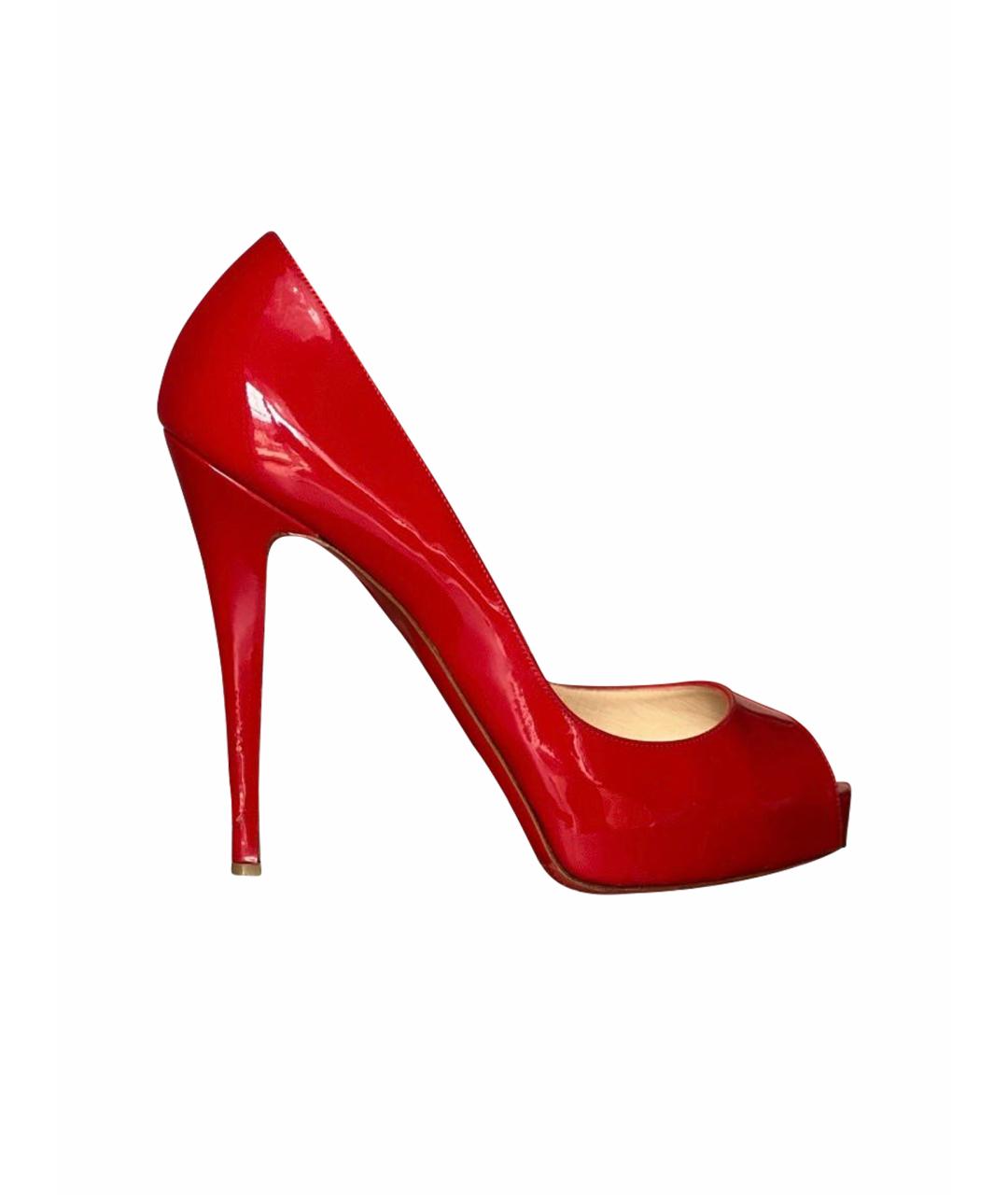 CHRISTIAN LOUBOUTIN Красные кожаные туфли, фото 1