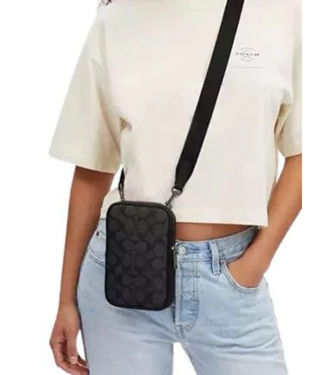 COACH Антрацитовая сумка на плечо, фото 8