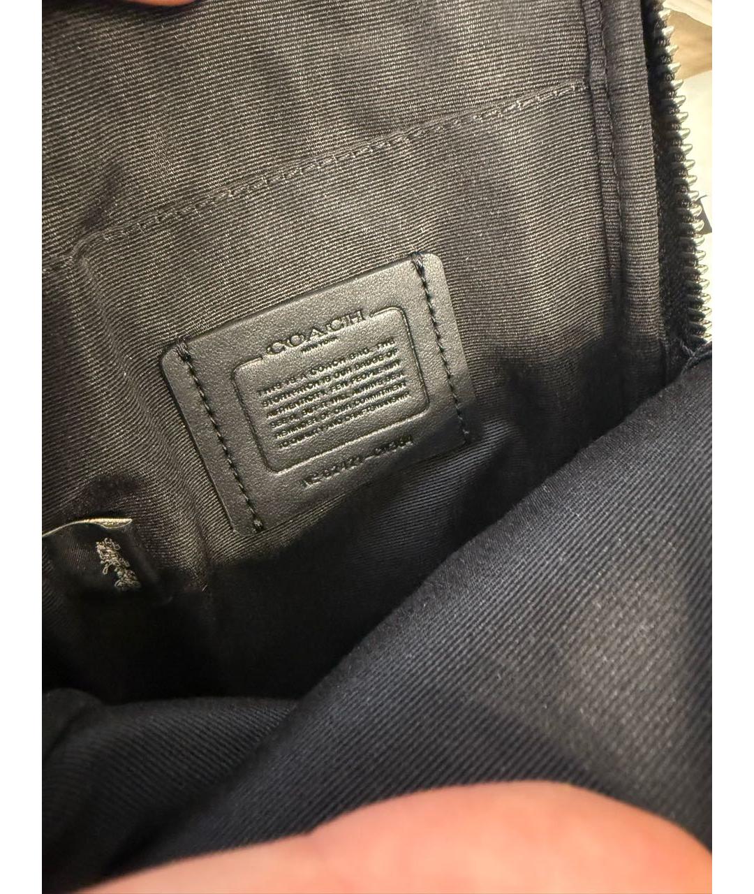 COACH Антрацитовая сумка на плечо, фото 3