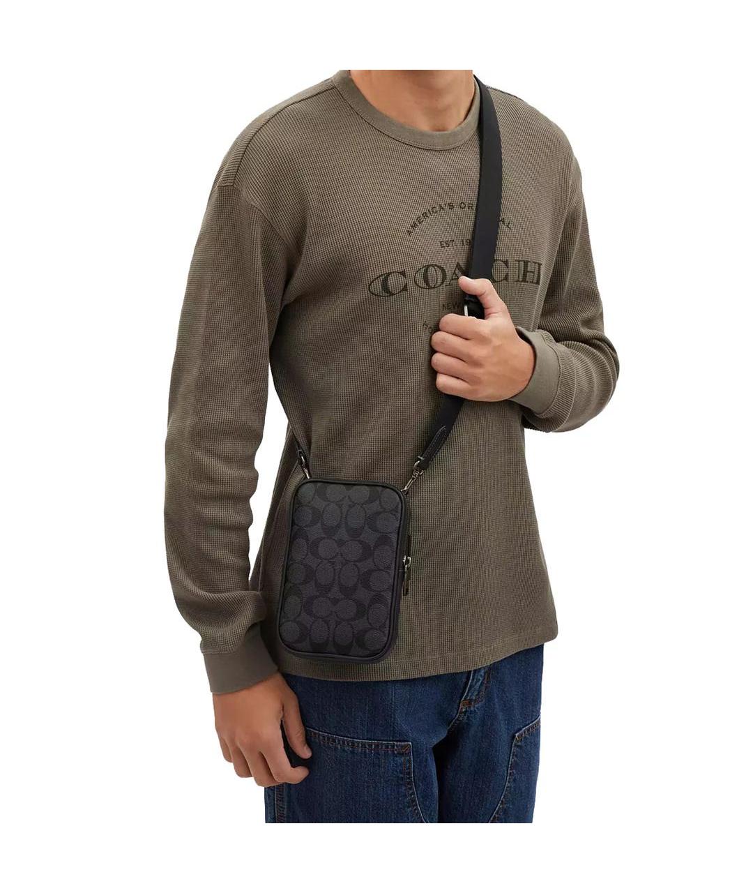 COACH Антрацитовая сумка на плечо, фото 7