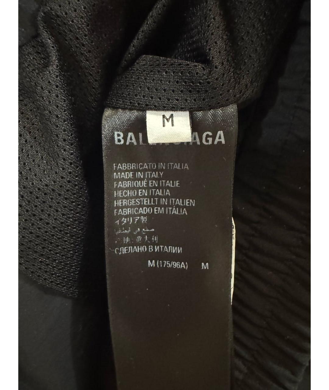 BALENCIAGA Черная полиамидовая куртка, фото 4
