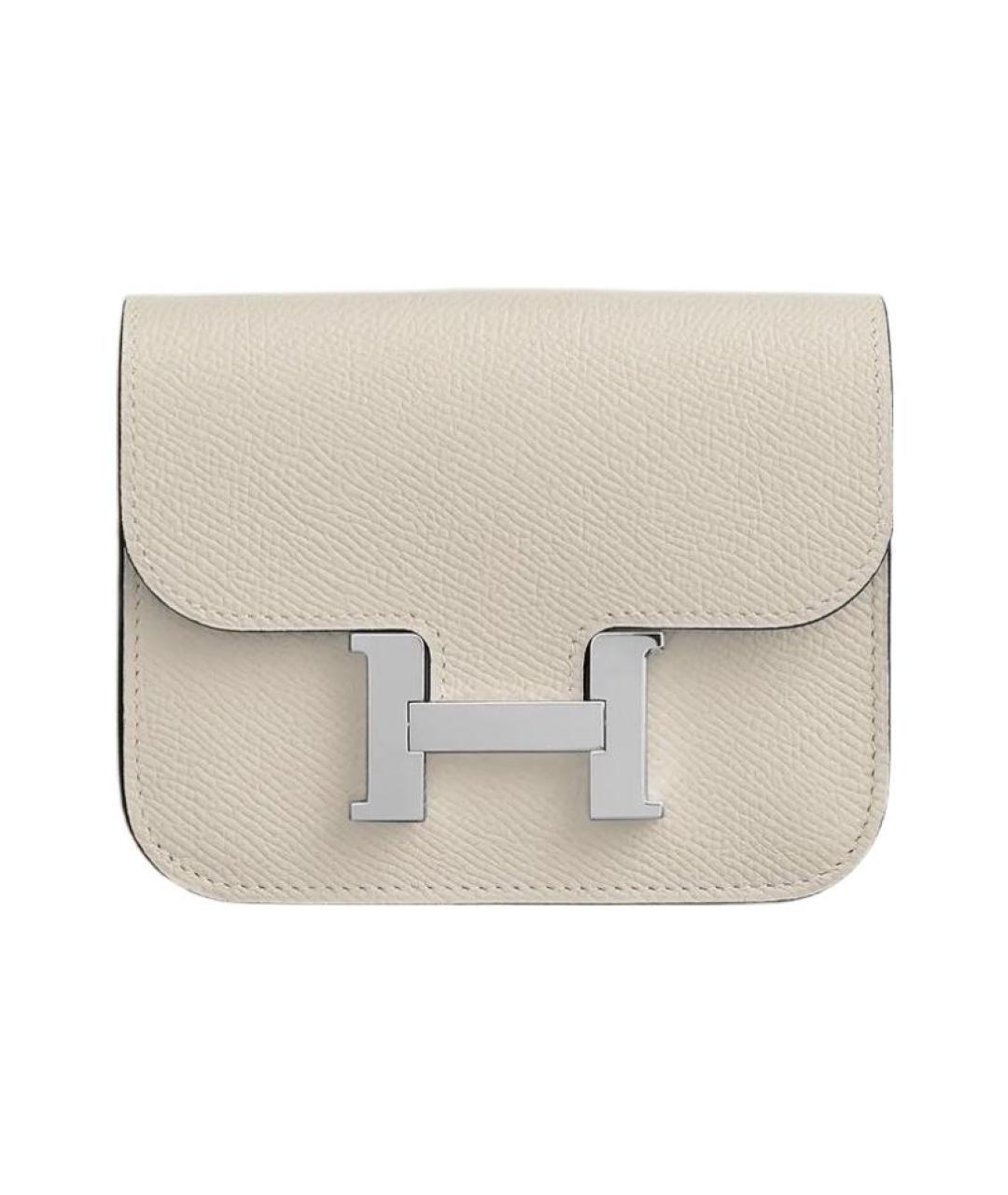HERMES Белый кожаный кошелек, фото 1