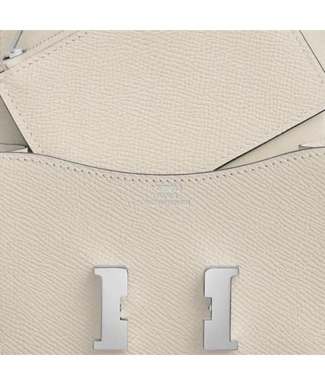 HERMES Белый кожаный кошелек, фото 4