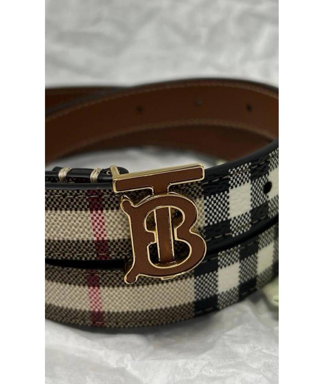 BURBERRY Коричневый кожаный ремень, фото 2