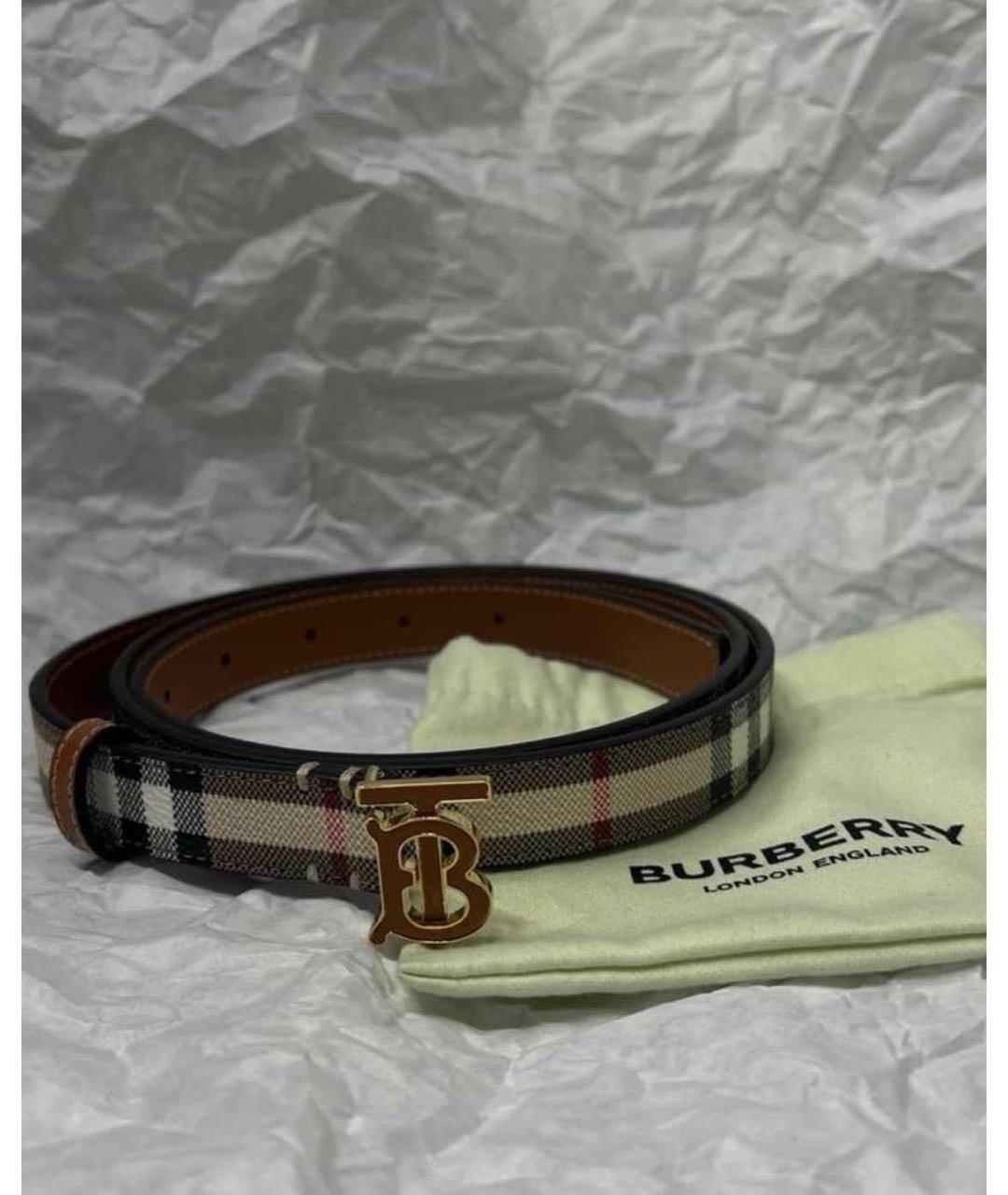 BURBERRY Коричневый кожаный ремень, фото 3