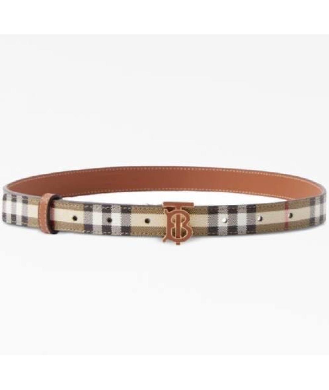 BURBERRY Коричневый кожаный ремень, фото 5