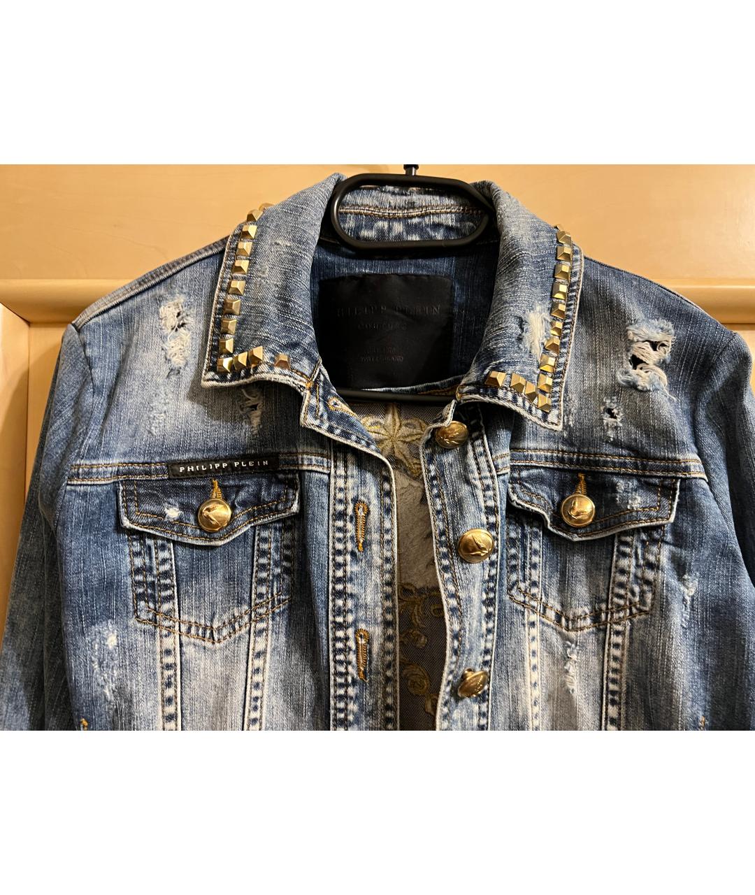 PHILIPP PLEIN Синяя деним куртка, фото 4