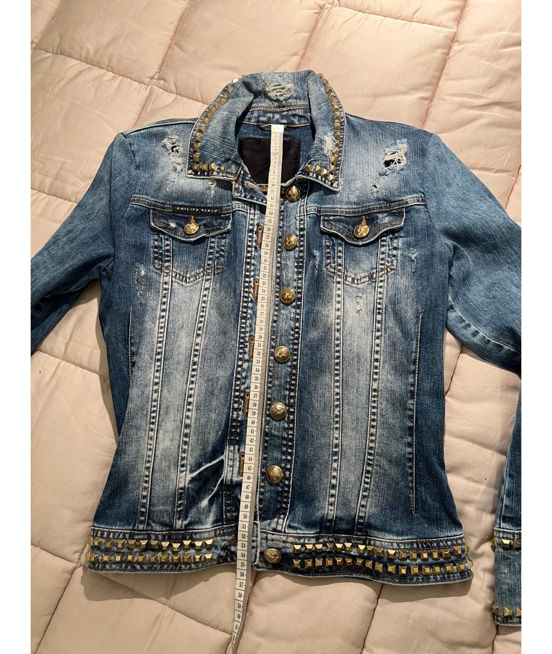 PHILIPP PLEIN Синяя деним куртка, фото 5