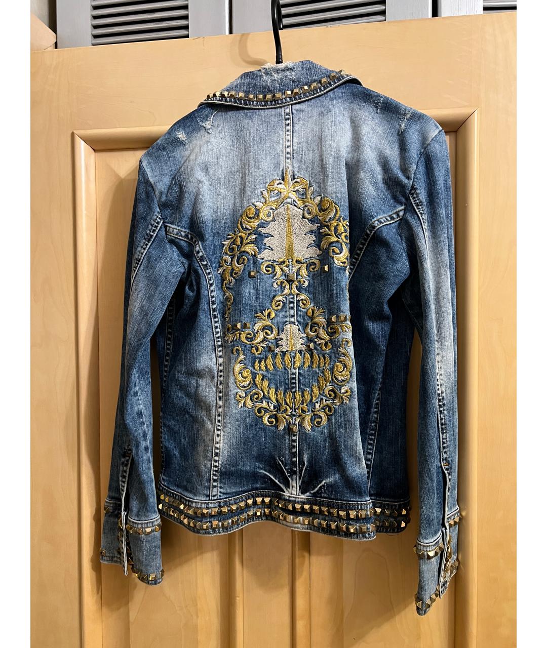 PHILIPP PLEIN Синяя деним куртка, фото 2