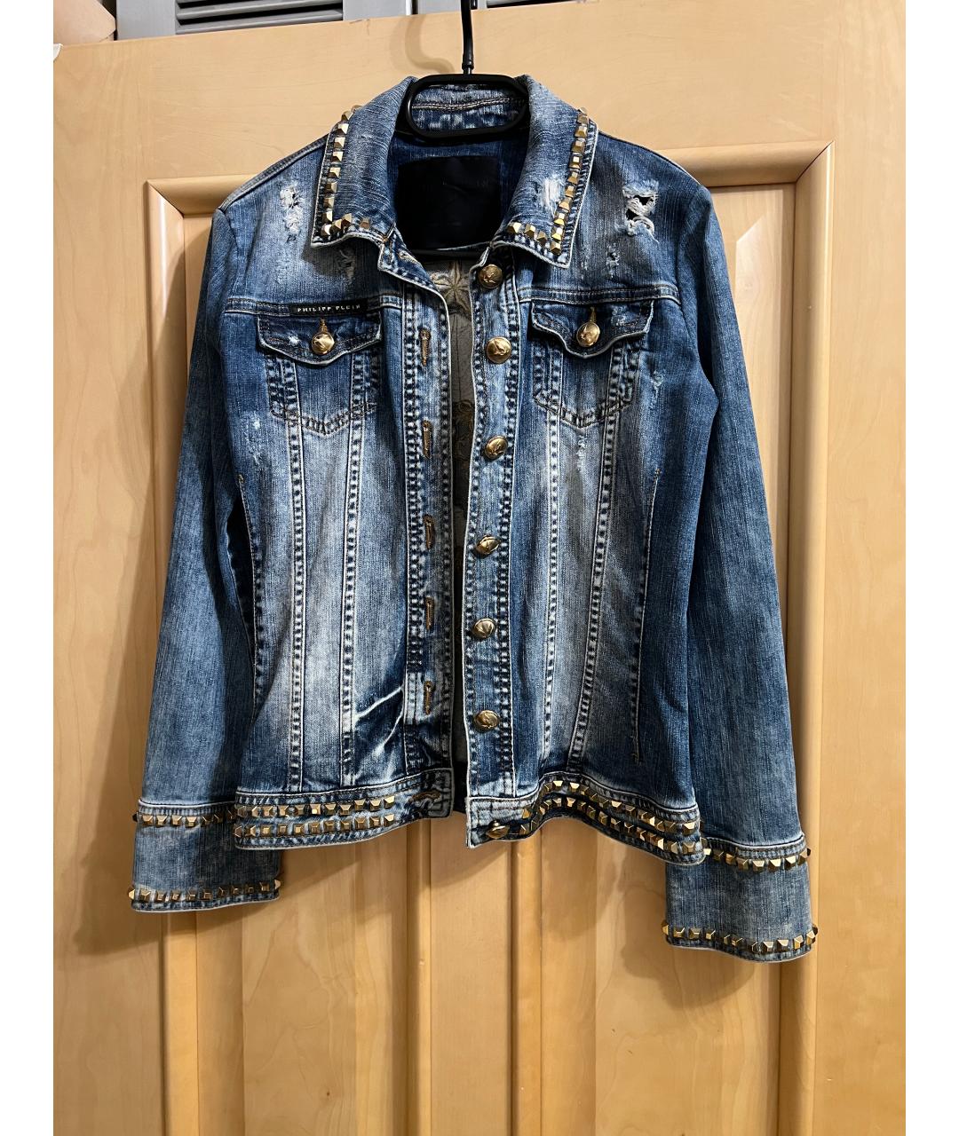 PHILIPP PLEIN Синяя деним куртка, фото 7