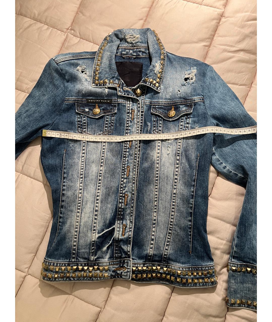 PHILIPP PLEIN Синяя деним куртка, фото 6