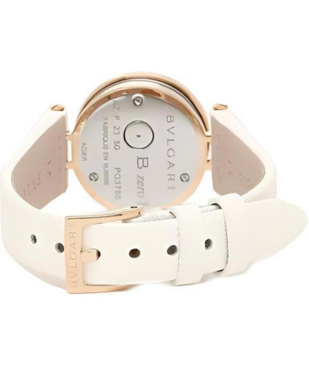 BVLGARI Белые часы из розового золота, фото 5