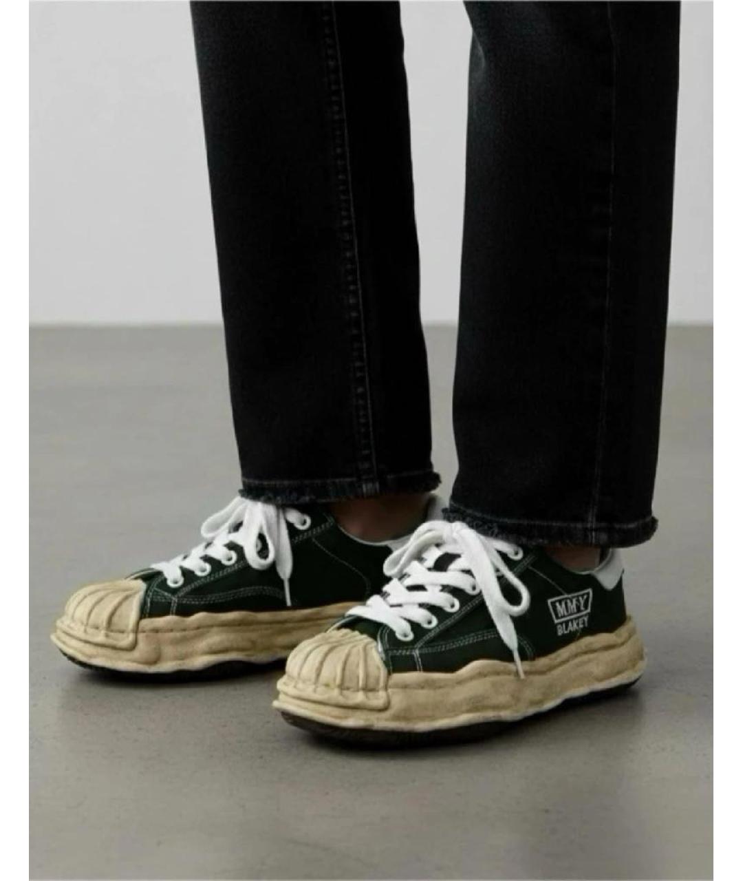 MAISON MIHARA YASUHIRO Хаки кеды, фото 2