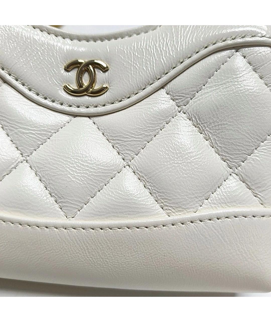 CHANEL Белая кожаная сумка тоут, фото 7