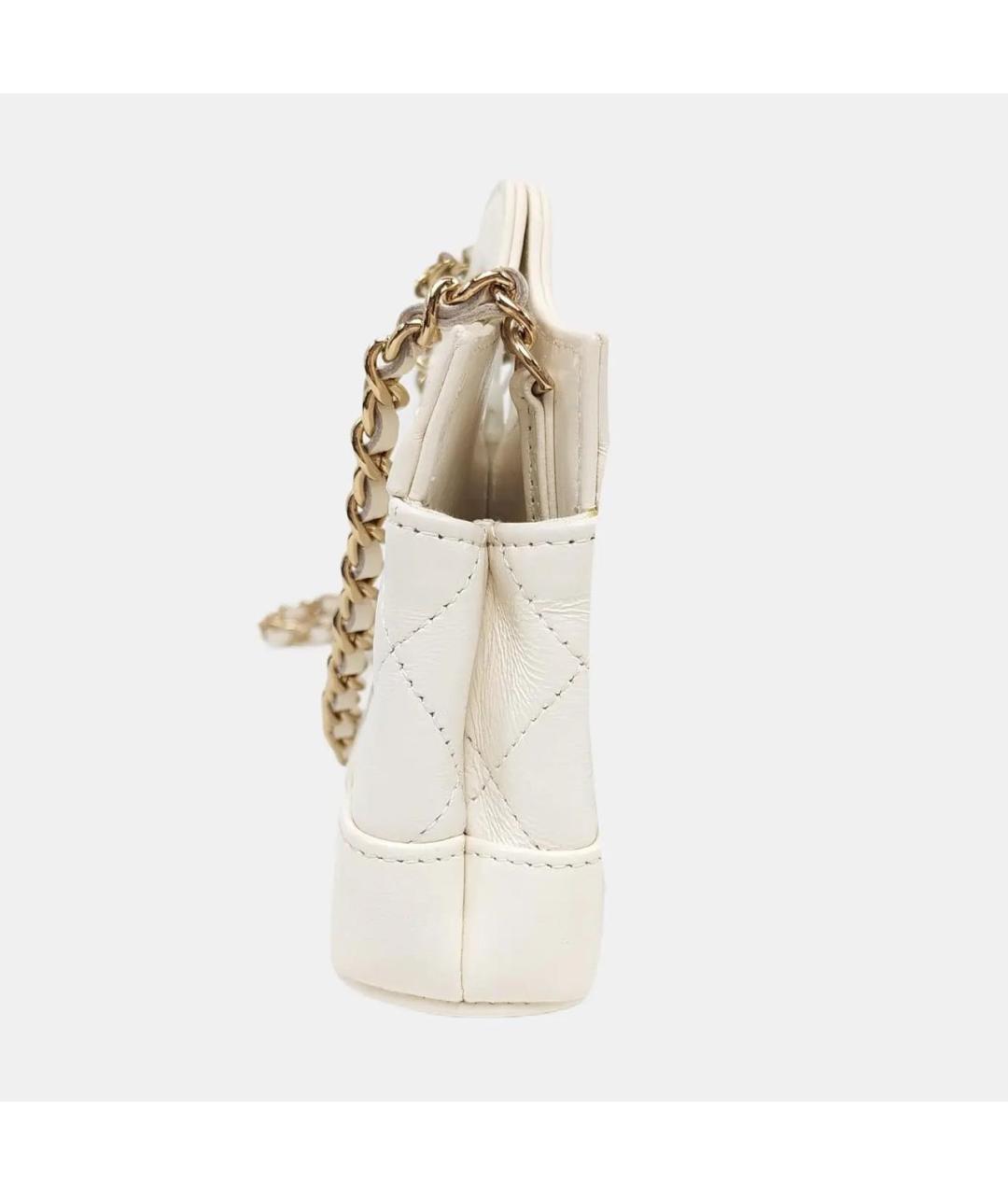 CHANEL Белая кожаная сумка тоут, фото 3