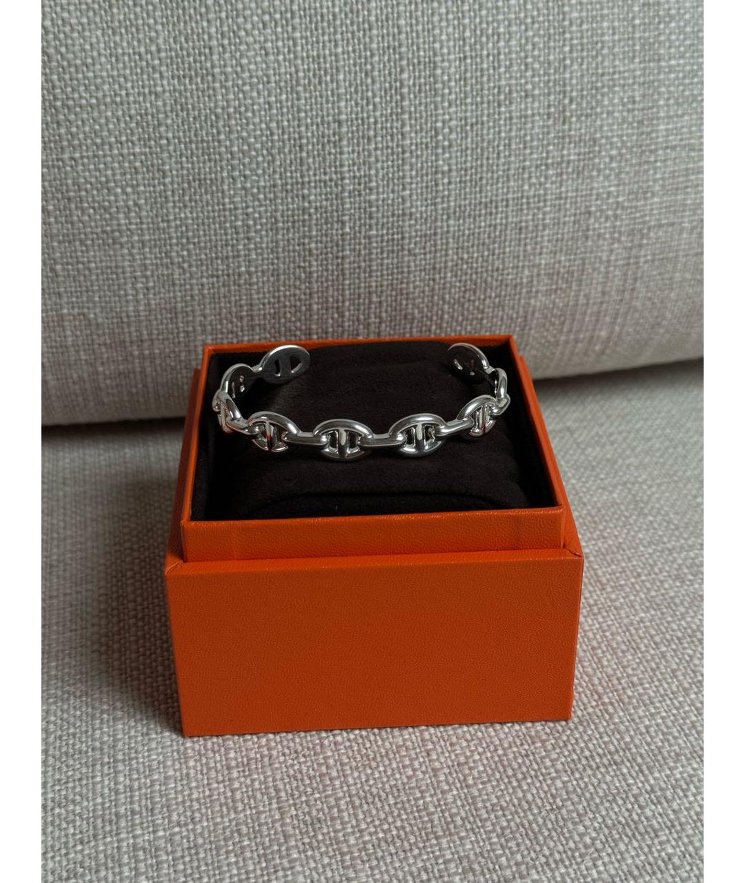 HERMES Серебрянный серебряный браслет, фото 2