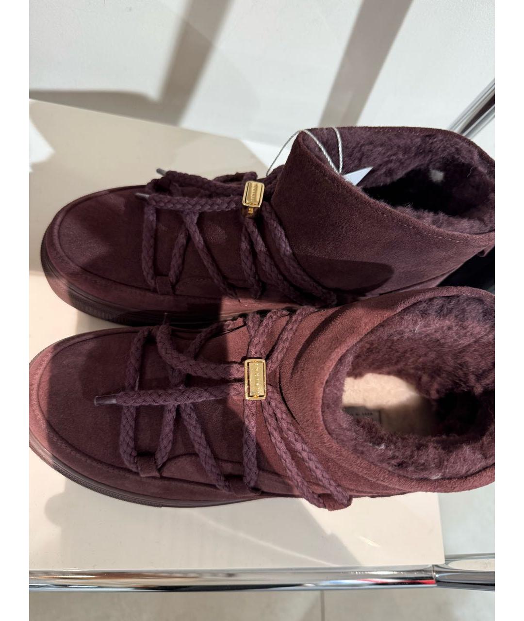INUIKII Бордовые замшевые полусапоги, фото 2