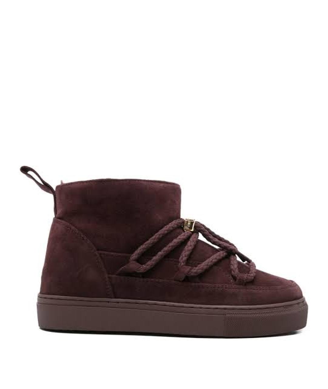 INUIKII Бордовые замшевые полусапоги, фото 1