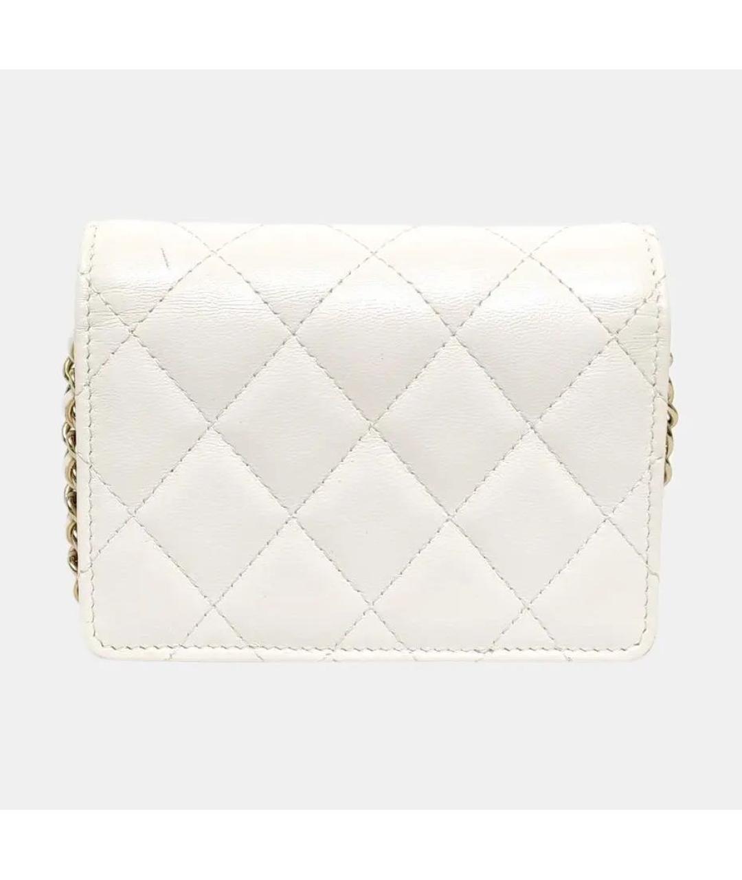 CHANEL Бежевая кожаная сумка через плечо, фото 4