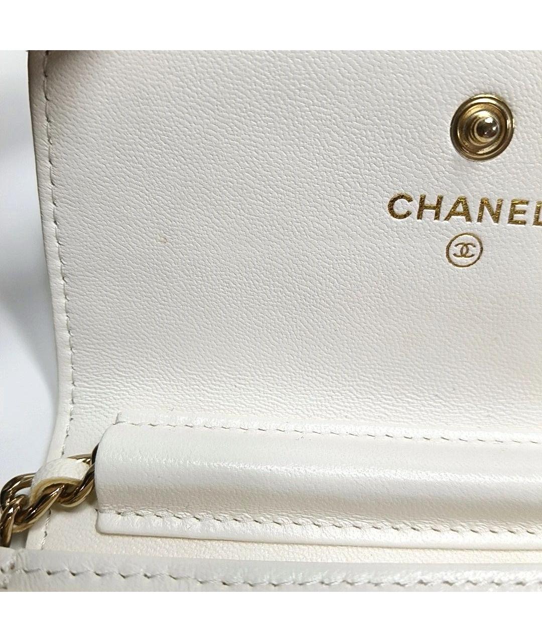 CHANEL Бежевая кожаная сумка через плечо, фото 8