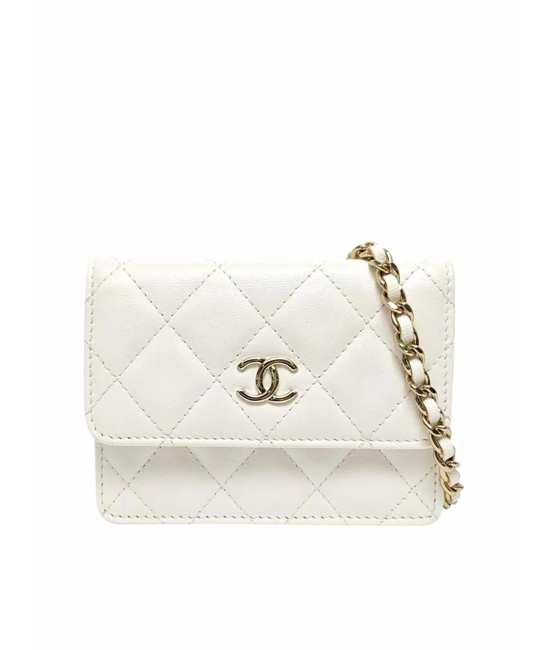 CHANEL Бежевая кожаная сумка через плечо, фото 1