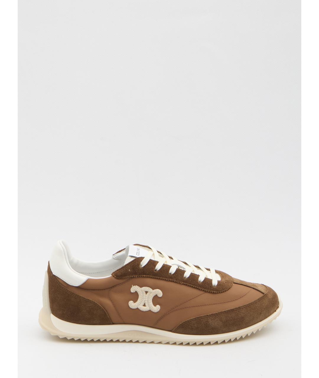 CELINE Коричневые замшевые низкие кроссовки / кеды, фото 6