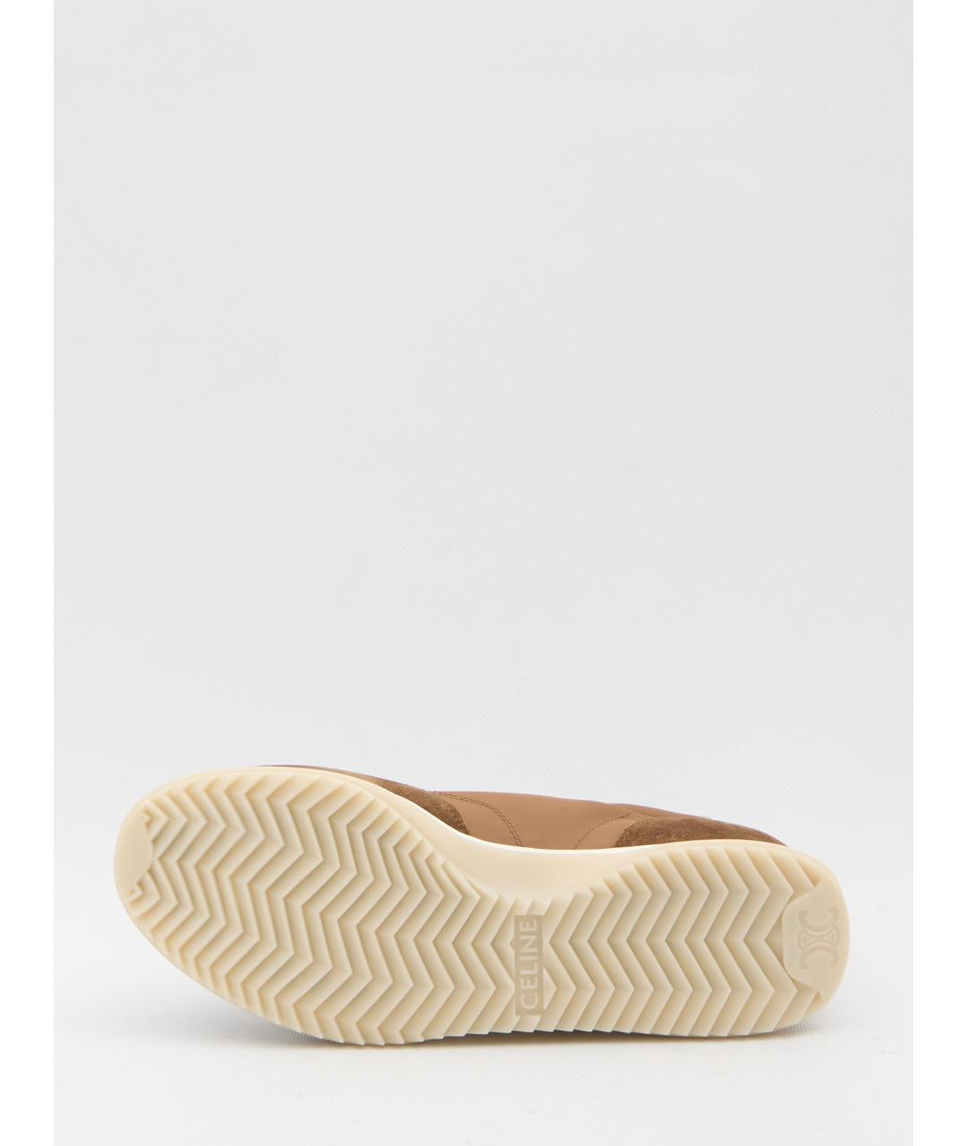 CELINE Коричневые замшевые низкие кроссовки / кеды, фото 4