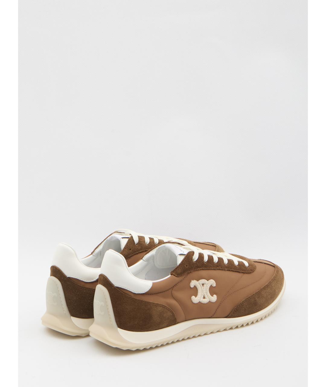 CELINE Коричневые замшевые низкие кроссовки / кеды, фото 3