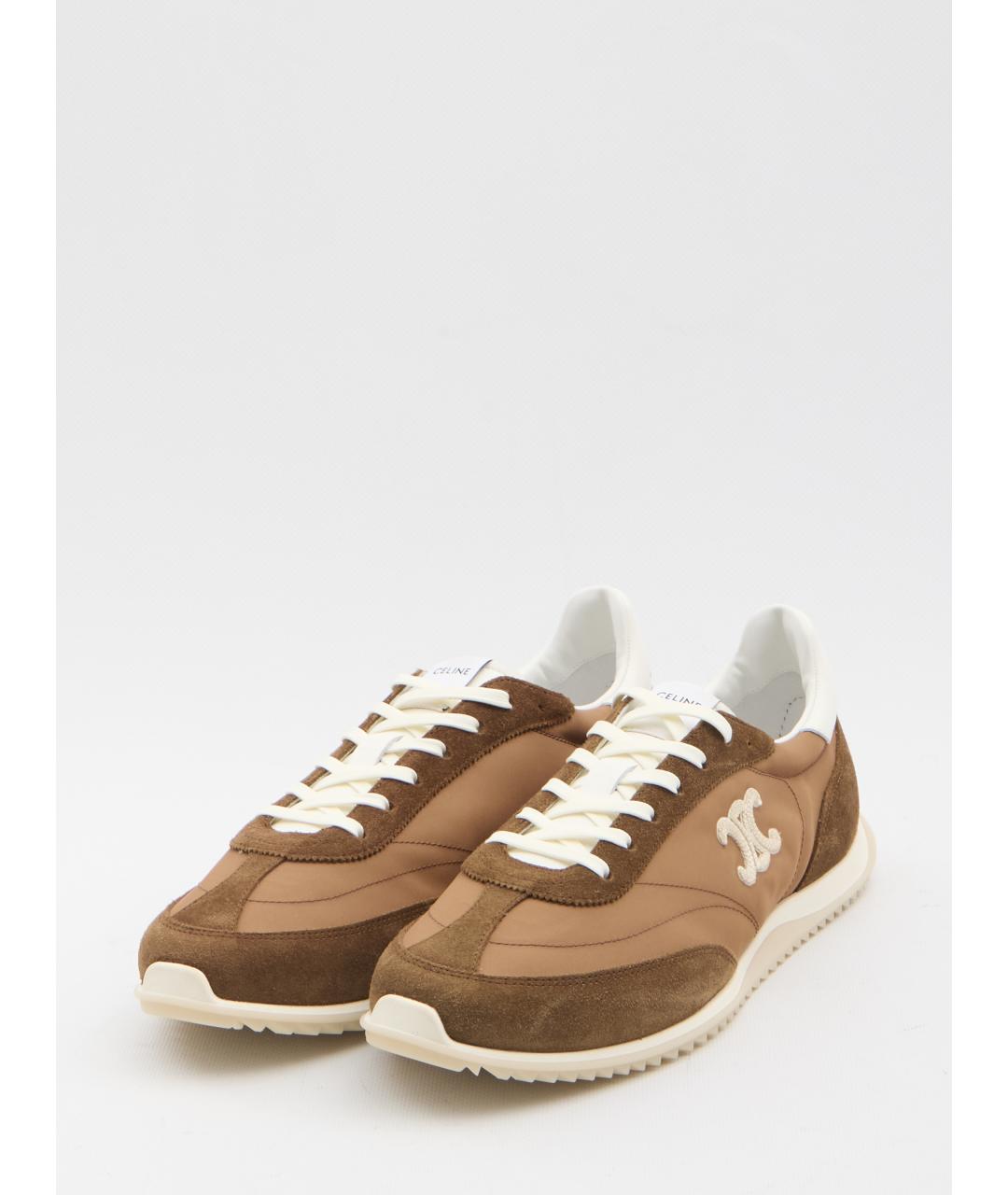 CELINE Коричневые замшевые низкие кроссовки / кеды, фото 2