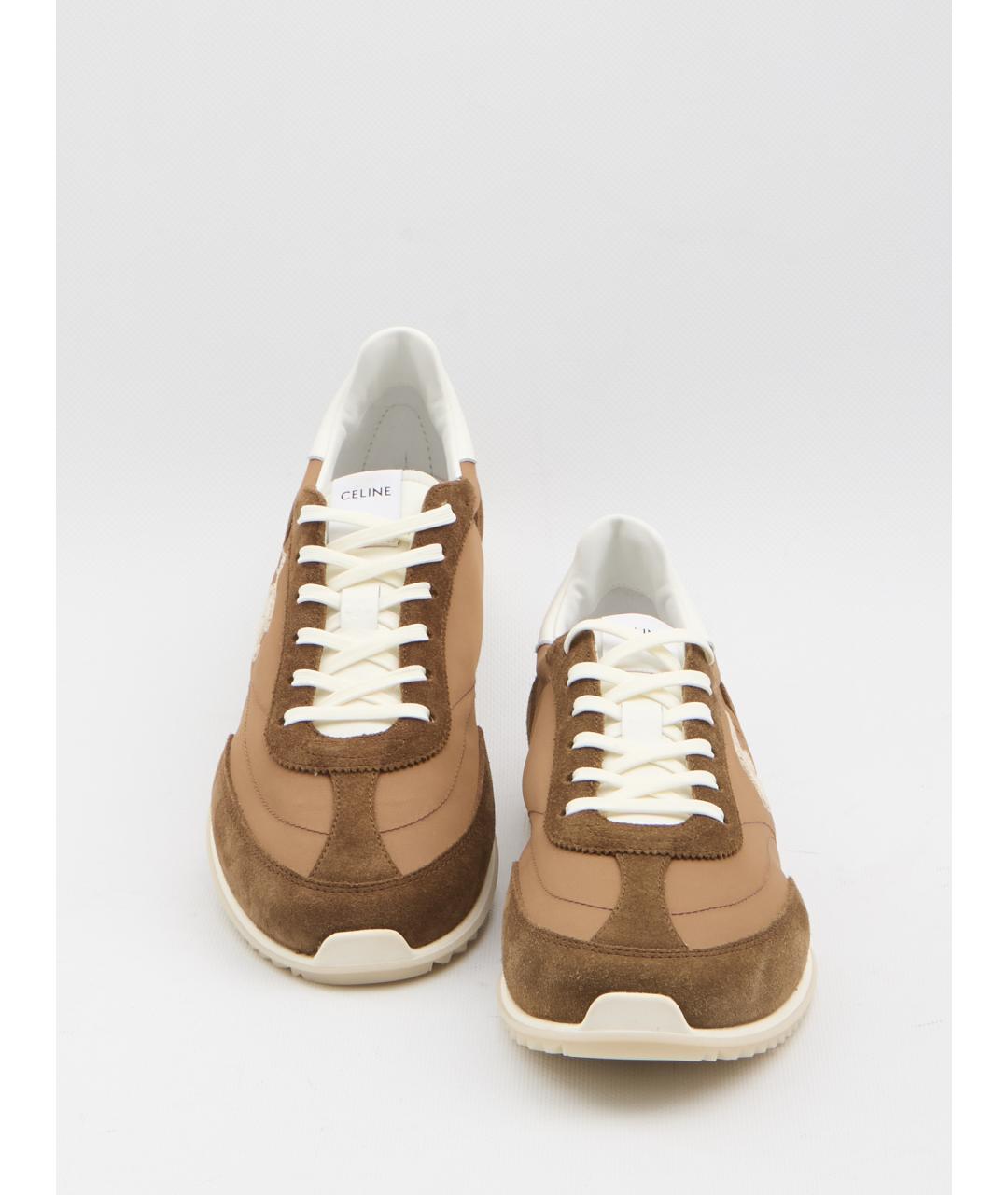 CELINE Коричневые замшевые низкие кроссовки / кеды, фото 5