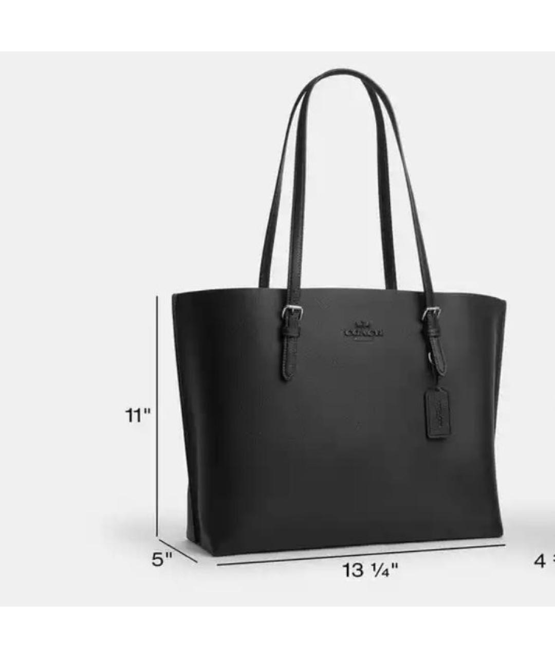 COACH Бежевая кожаная сумка тоут, фото 6