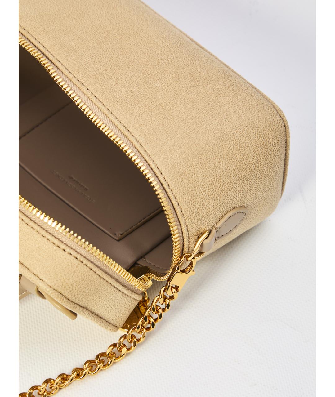 STELLA MCCARTNEY Бежевая синтетическая сумка через плечо, фото 4