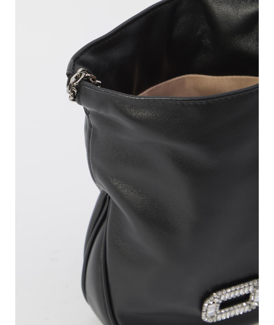 ROGER VIVIER Черная кожаная сумка через плечо, фото 4