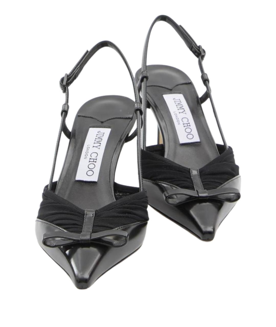 JIMMY CHOO Черные кожаные туфли, фото 5