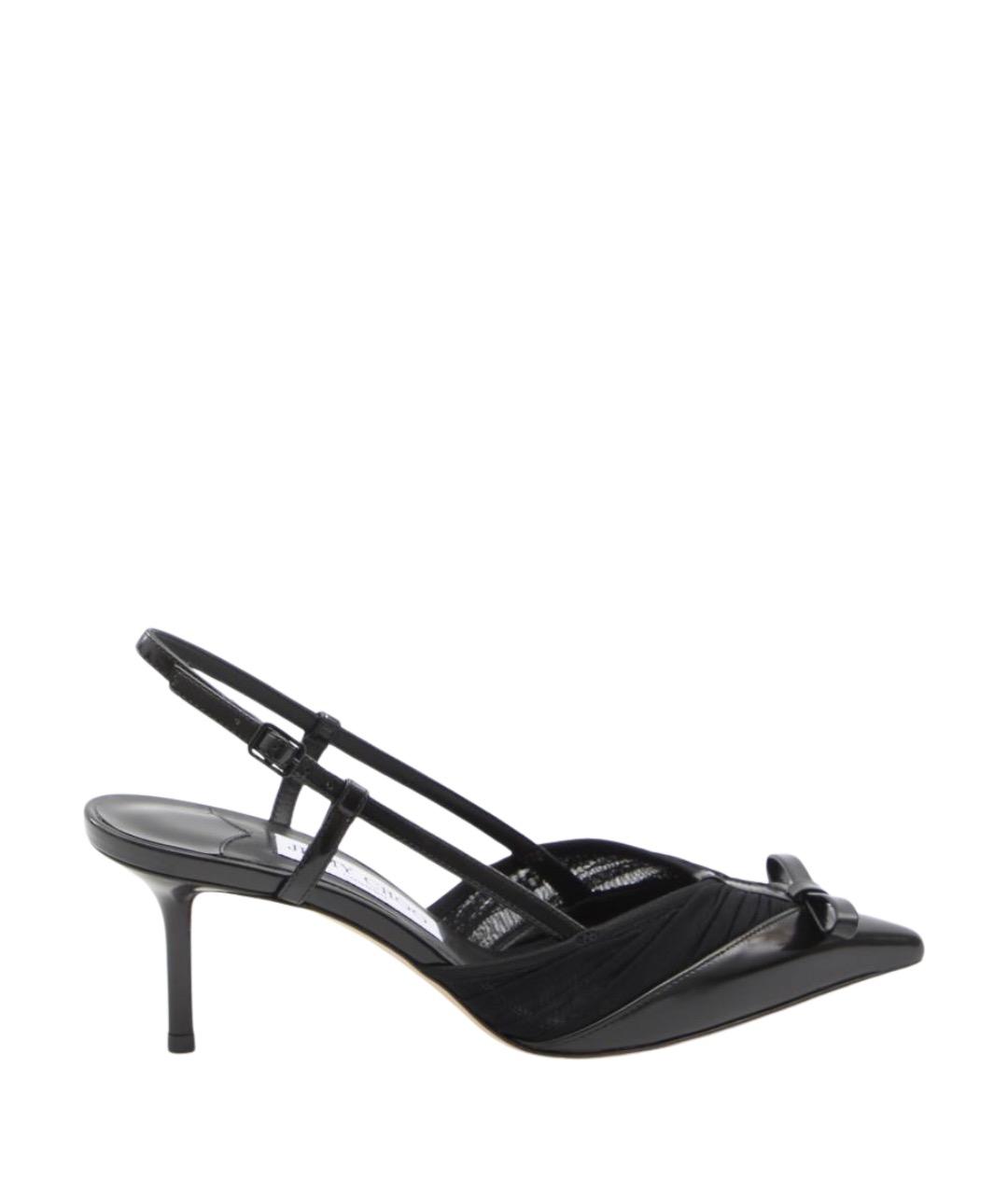 JIMMY CHOO Черные кожаные туфли, фото 1