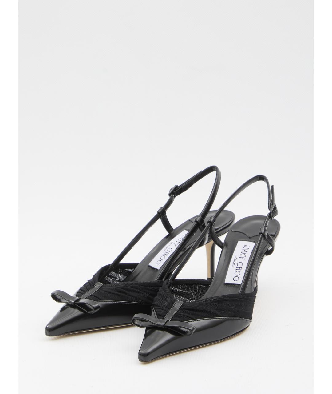 JIMMY CHOO Черные кожаные туфли, фото 2