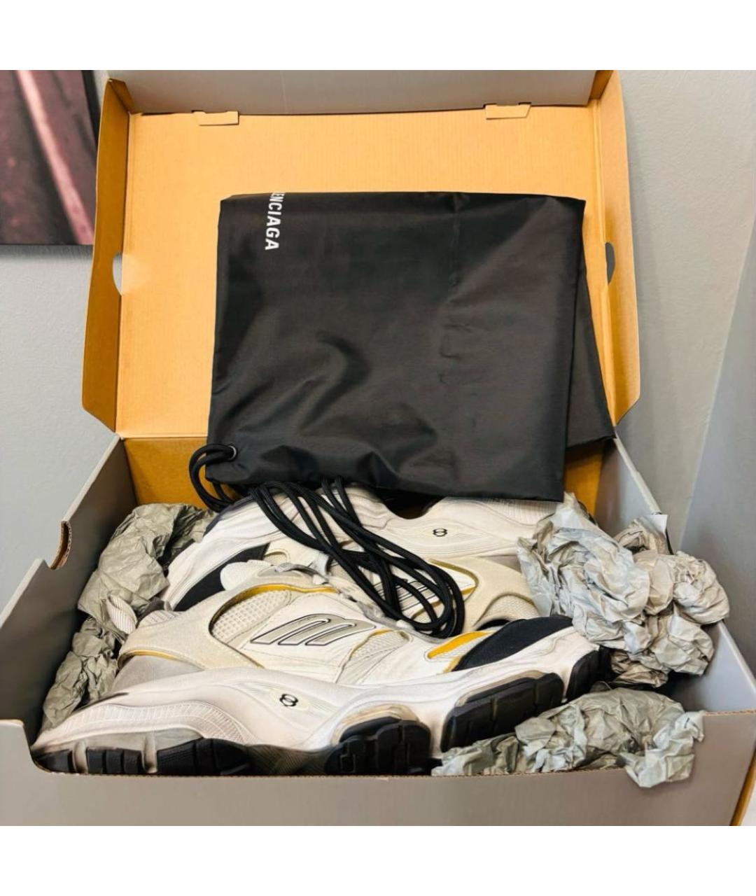 BALENCIAGA Серые текстильные низкие кроссовки / кеды, фото 6