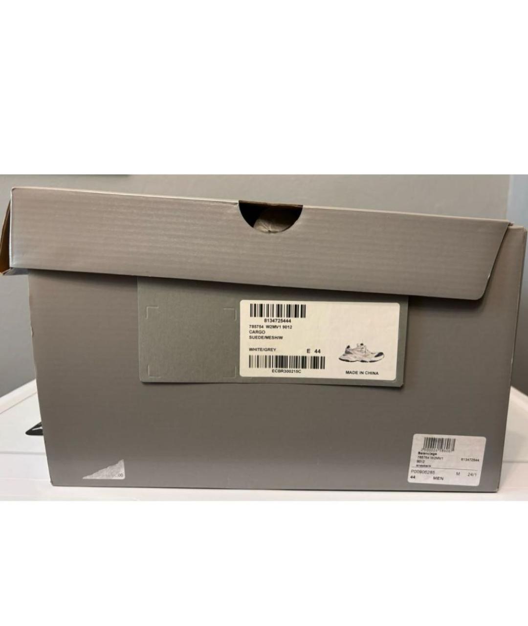 BALENCIAGA Серые текстильные низкие кроссовки / кеды, фото 5