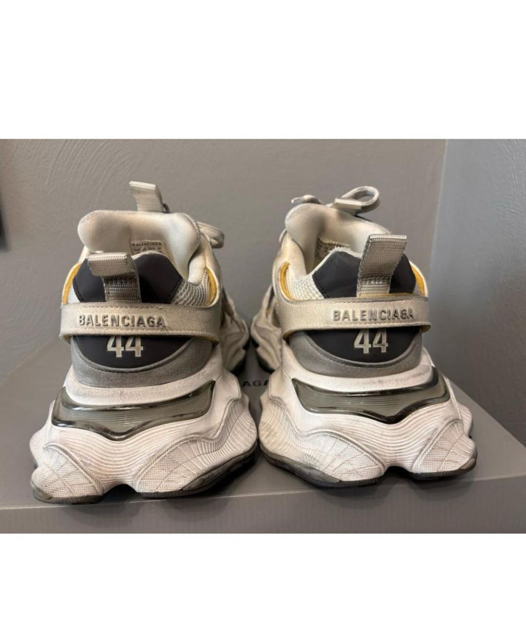 BALENCIAGA Серые текстильные низкие кроссовки / кеды, фото 4